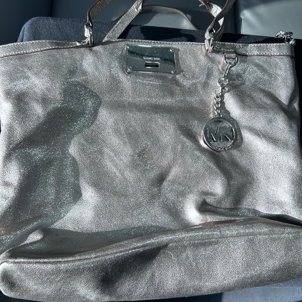 Michael Kors Metallic Silver Tote